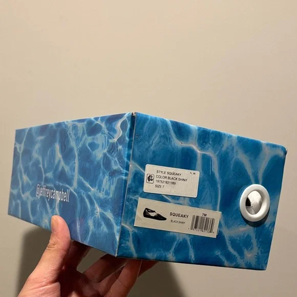 Y2K Jefferey Campbell Squeaky Jelly Flat Women's Size 7- Black- NWT - Picture 8 of 9